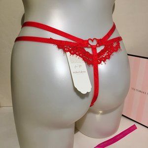 FOR LOVE & LEMONS Red Lace Thong NWT